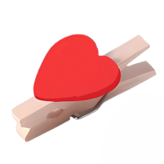 5 Heart Clips